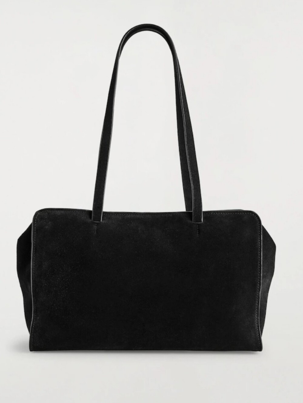 COS Marais Bowling Bag In Black Suede
